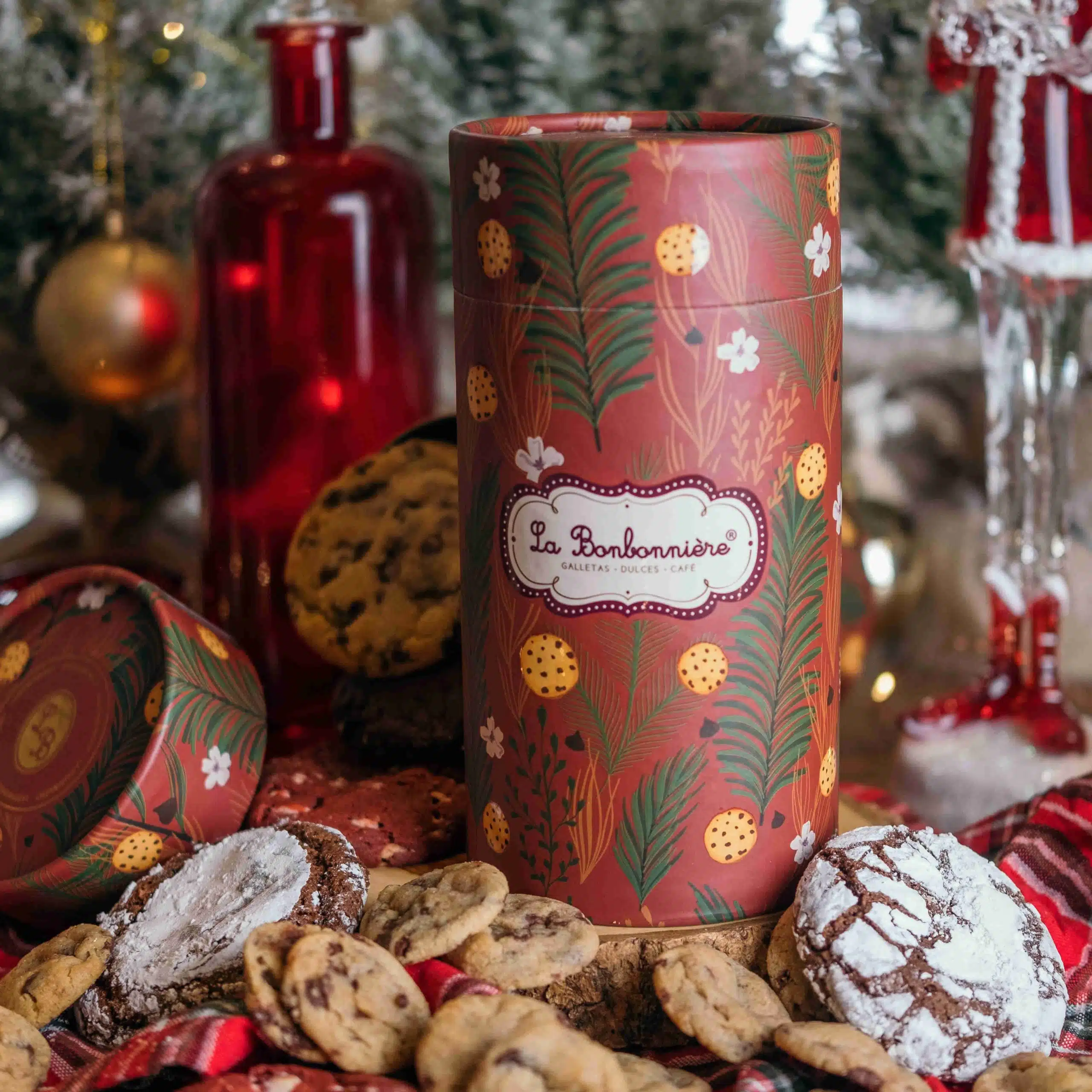 Cilindro Navideño con Galletas - Imagen 1